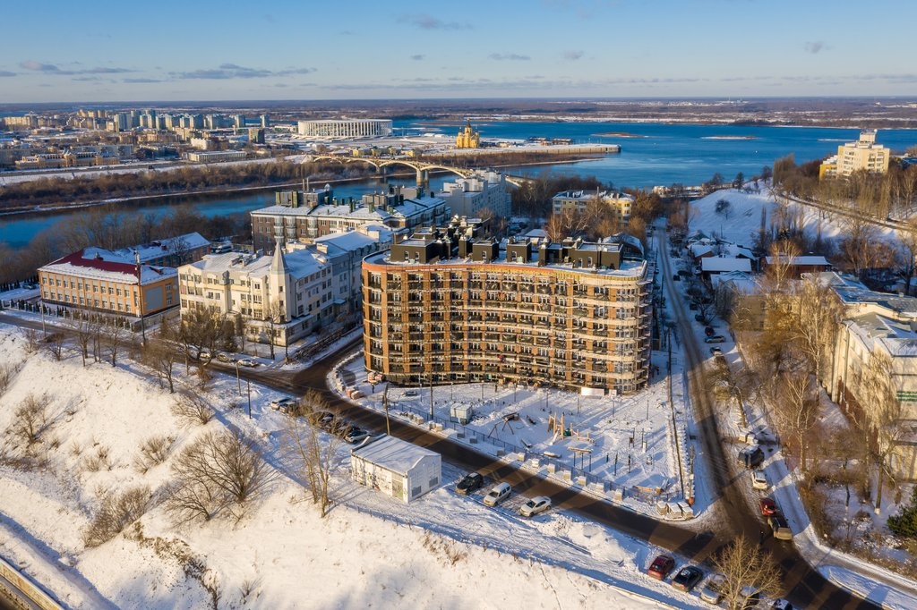 Клубный дом стал частью застройки Гребешковского откоса в Нижнем Новгороде